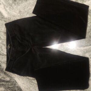 Ann Taylor Black Velvet Trousers Size 2, Waist 16 In, Rise 9 In, Inseam 31 In